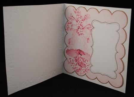 Pink Wedding Bells Plain 8in Scallop Insert Panel by Yvonne Middleton