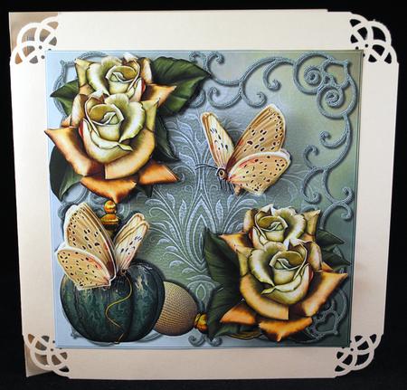 Mini Kit Antique Roses, Perfume & Butterflies by Yvonne Middleton