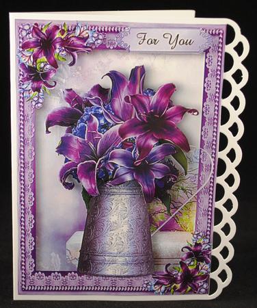 Deep Purple Lilies Water Jug by Yvonne Middleton