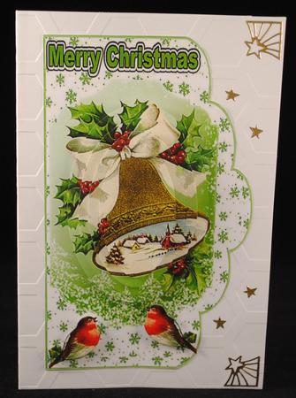 Bell with Holly, Scene & Robin Oval Pyramids by Yvonne Middleton
