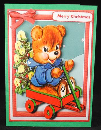 Little Teds Christmas Trolly  by Yvonne Middleton