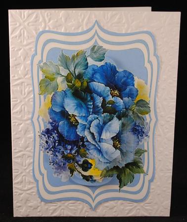 Blue Flower Arrangement Bracket Pyramids by Yvonne Middleton
