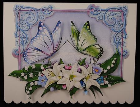 Pretty Butterflies with Summer Flowers by Yvonne Middleton