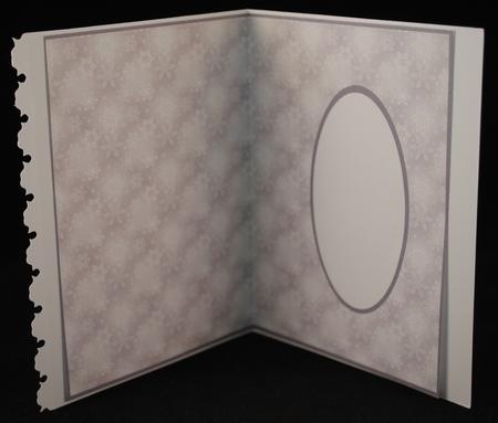 White Snowflakes on Grey Portrait Insert by Yvonne Middleton