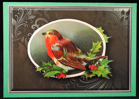 Robin & Holly Quick Card by Yvonne Middleton