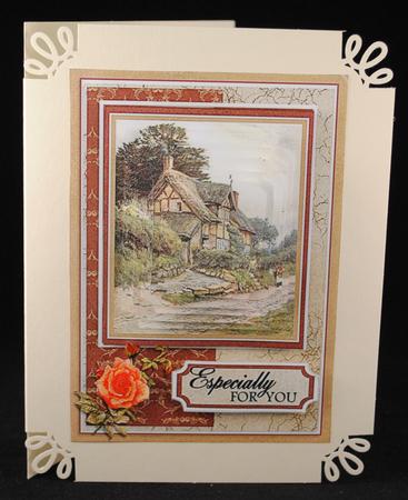 Vintage Cottage - the Visitor A5 Card Front Minikit by Yvonne Middleton