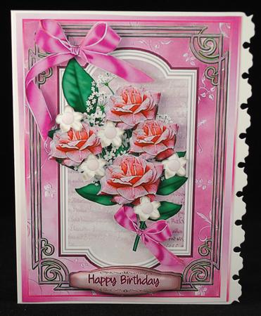 Lovely Spray of Pink Roses  by Yvonne Middleton