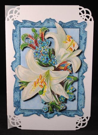 Beautiful Lillys and Forgetmenots by Yvonne Middleton