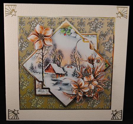 The Water Mill Card with Topper and Decoupage by Yvonne Middleton
