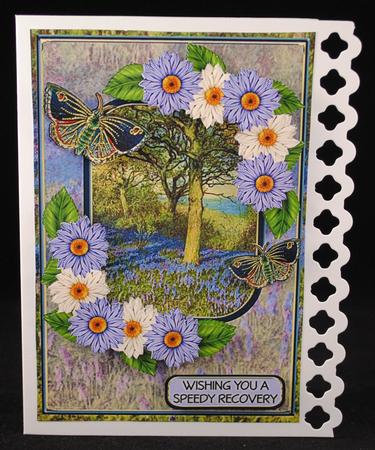 Bluebells, Dahlias & Butterflies by Yvonne Middleton