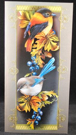 Large Dl Berries & Birds by Yvonne Middleton