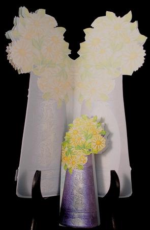 Jug of Daisies - Shaped Insert and Gift Tag by Yvonne Middleton