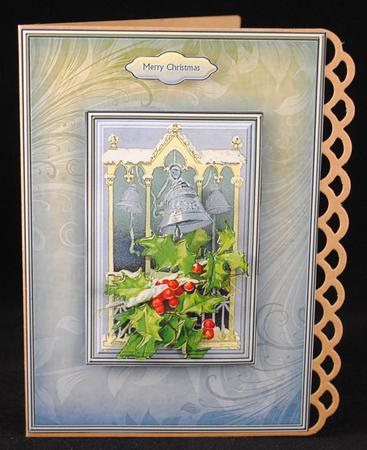 Church Bells & Holly Quick Card by Yvonne Middleton