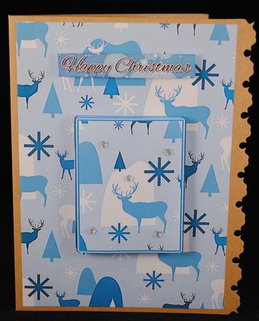Blue Christmas Background 2 by Yvonne Middleton