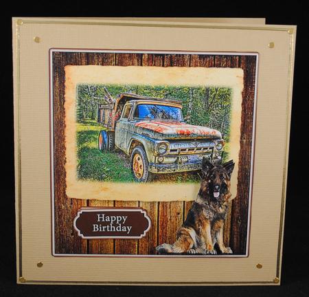 Dump Truck and German Shepard by Yvonne Middleton
