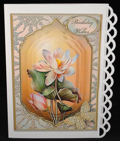 Luscious Lotus Fancy Pyramid Card by Yvonne Middleton