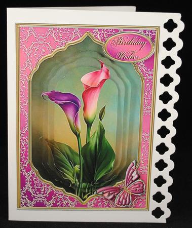 Lovely Lilies Fancy Pyramid Card by Yvonne Middleton