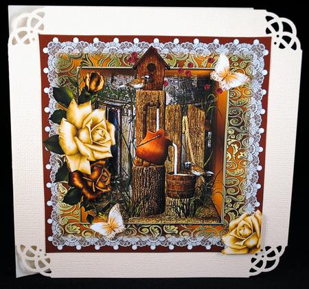 The Fountain and the Finch Topper by Yvonne Middleton