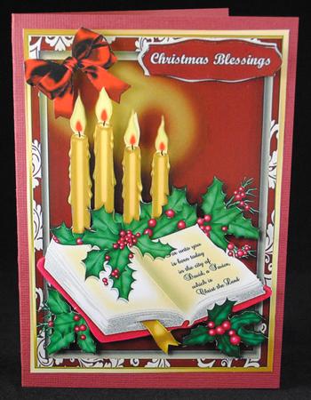 Beautiful Christmas Bible and Candles  by Yvonne Middleton