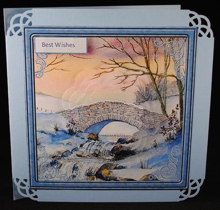 Waterfall at Sunset Card with a Petal Stacker by Yvonne Middleton