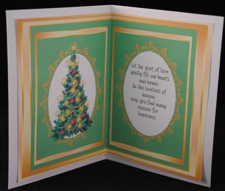 A5 Incert Lovely Christmas Tree, Green  by Yvonne Middleton