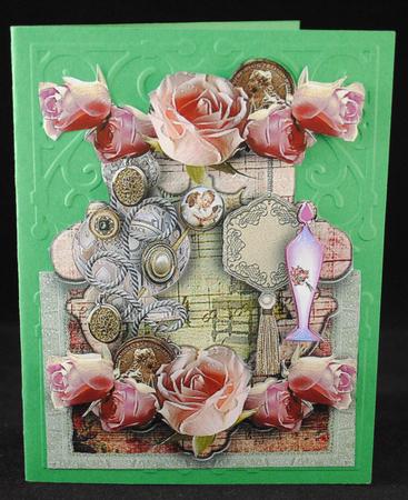 Over the Edge Shabby Chic Female Card by Yvonne Middleton