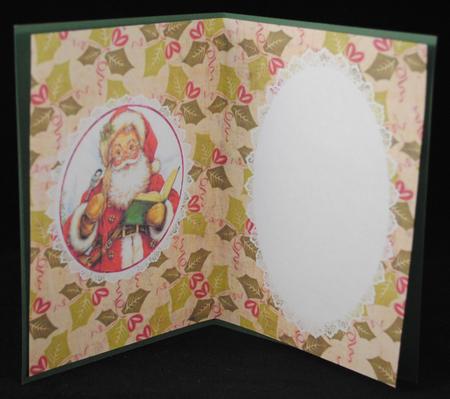 Vintage Santa Checking His List Insert by Yvonne Middleton