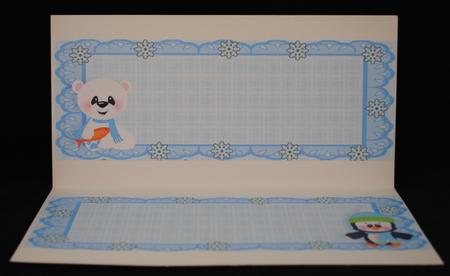 Penguin & Polar Bear Boy Dl Insert by Yvonne Middleton