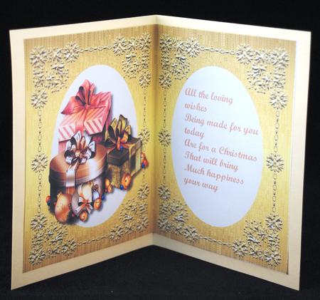 A5 Incert with Verse in Gold Christmas Gifts  by Yvonne Middleton