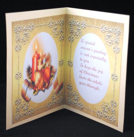 A5 Incert with Christmas Gifts and Verse Gold by Yvonne Middleton