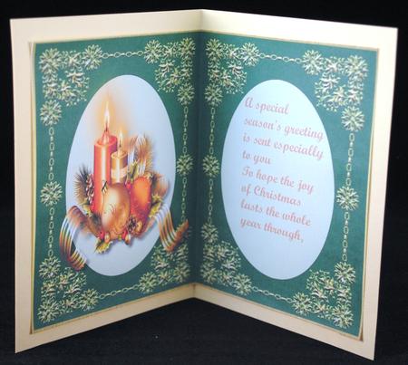 A5 Incert Christmas Cifts with Verse in Green  by Yvonne Middleton