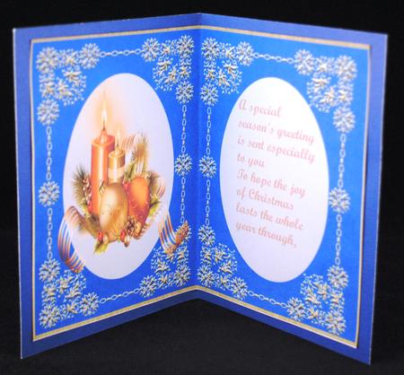 A5 Incert Christmas Gifts Blue by Yvonne Middleton