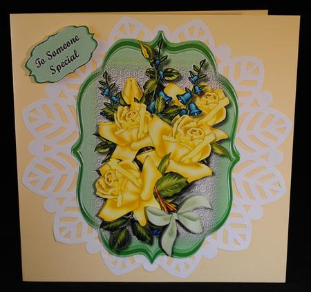 Beautiful Green Bracket and Yellow Roses  by Yvonne Middleton