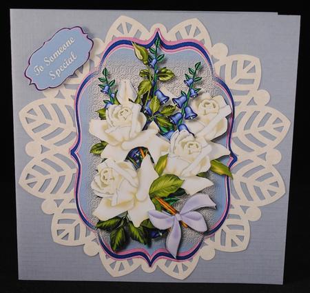 Beautiful Lilac Bracket with White Roses  by Yvonne Middleton