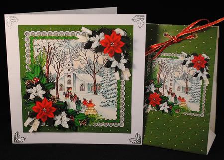 8x8 Vintage Christmas Morning Service Mini Kit Green by Yvonne Middleton