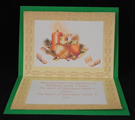 A5 Incer with Verse the Christmas Glow Gold  by Yvonne Middleton