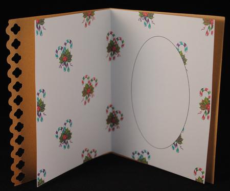 Christmas Candycanes and Holly Insert by Yvonne Middleton
