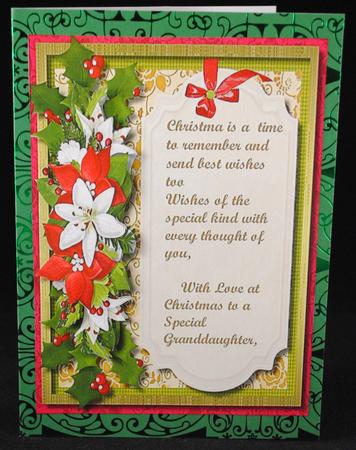 Christmas Greetings Daughter or Granddaughter by Yvonne Middleton