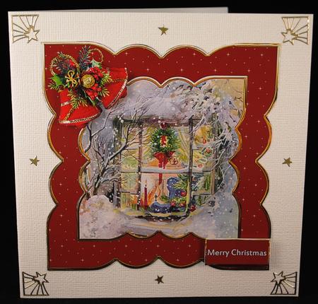 Christmas Window Petal Stacker Card by Yvonne Middleton