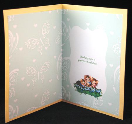 Wishing You a Purrfect Birthday Insert by Yvonne Middleton