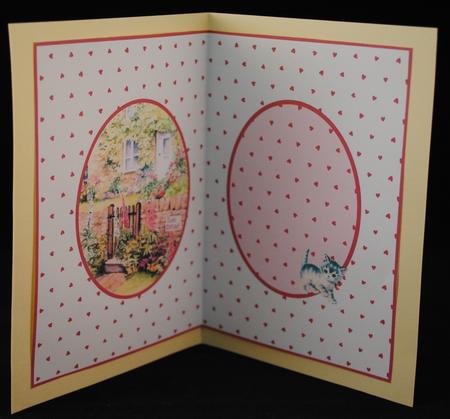 Rose Cottage & Kitten Insert by Yvonne Middleton