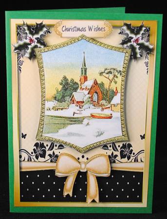 Winters Scene in a Gold Frame  by Yvonne Middleton