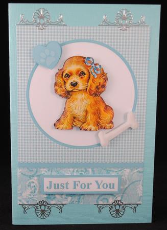Cute Puppy Topper & Decoupage by Yvonne Middleton