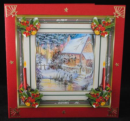 A Snowy Cottage 8x8ins Mini Kit by Yvonne Middleton