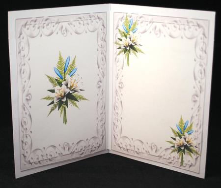 Bouquet of Blue/white Flowers A5 Insert by Yvonne Middleton