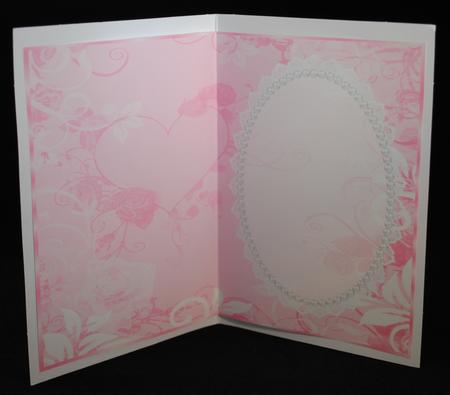 Pink Heart and Roses Insert, with Lace and Pearls 3 by Yvonne Middleton