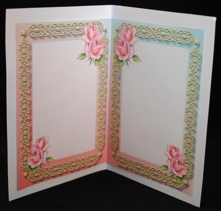 A5 Blank Incert Pink Roses  by Yvonne Middleton