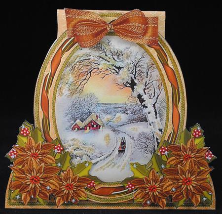 Winter Sunset Special Large Oval Card Mini Kit by Yvonne Middleton