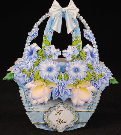 Blue Hanging Floral Basket Mini Kit by Yvonne Middleton