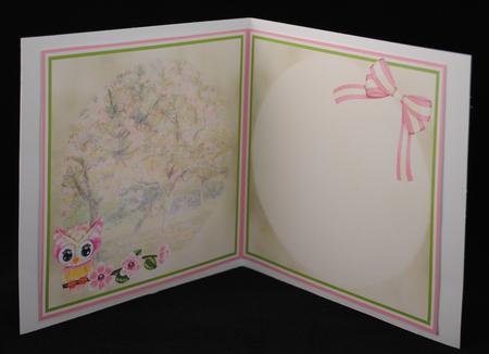 Owl & Blossom Insert by Yvonne Middleton